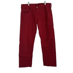Levi's 569 Loose Straight Fit Red Jeans Mens 32 x 30 More Room in Seat Thighs